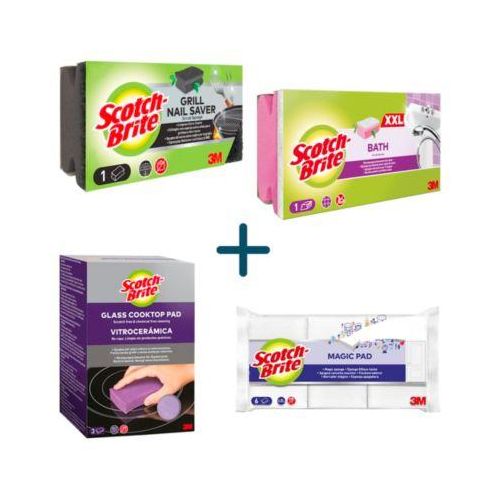 Scotch-Brite™ Schwammset, 11-teilig, Bath Griffschwamm XXL, 1 Stück + Glaskeramik, 3 Stück + Grill Griffschwamm, 1 Stück + Magic Pad, 6 Stück