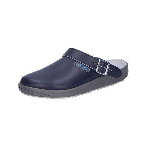 Pantolette ABEBA "Clog", Damen, Gr. 37, blau, Obermaterial: 100% Rindsleder Leather cow., Schuhe Pantolette