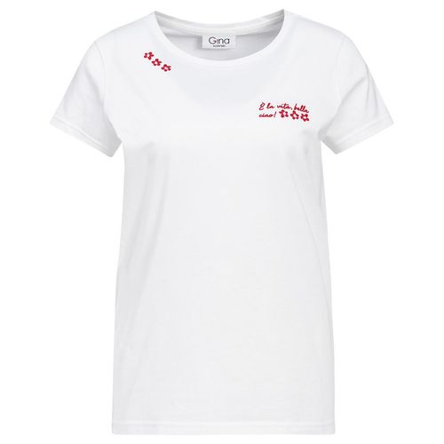 Damen T-Shirt mit Stickerei
