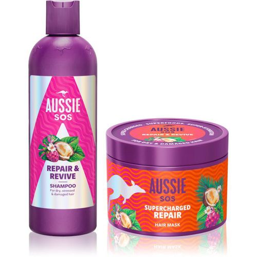 Aussie SOS Repair, Revive & Repeat Gift Set voor Gestrest Haar en Hoofdhuid