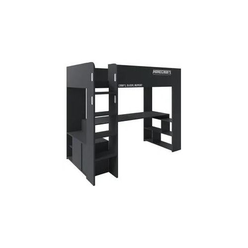 Hochbett PHOENIX, schwarz, B:96cm H:181cm L:226,5cm, Hochbetten, Hochbett