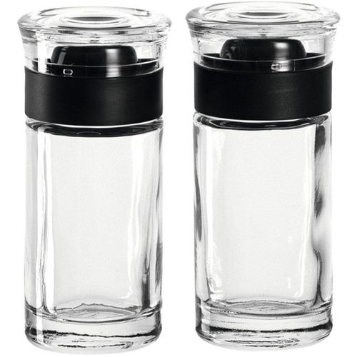 Salz- / Pfefferstreuer LEONARDO "CUCINA, Gewürzstreuer, 2er Set", transparent, H:9cm Ø:4,3cm, Gewürzstreuer, Salz- / Pfefferstreuer, Höhe ca. 9 cm, Fassungsvermögen je 40 ml