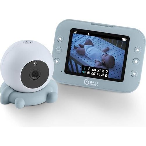 Babymoov Babyphone YOO ROLL mit 8,9 cm Bildschirmdiagonale, Nachtlicht und ECO-Modus