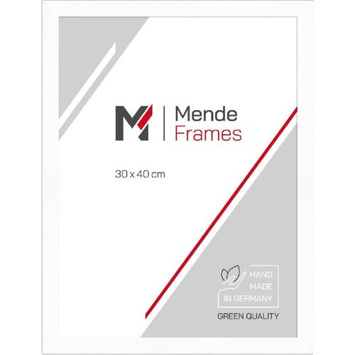 MendeFrames Wandspiegel H960 weiß 60x60 cm Holzprofil