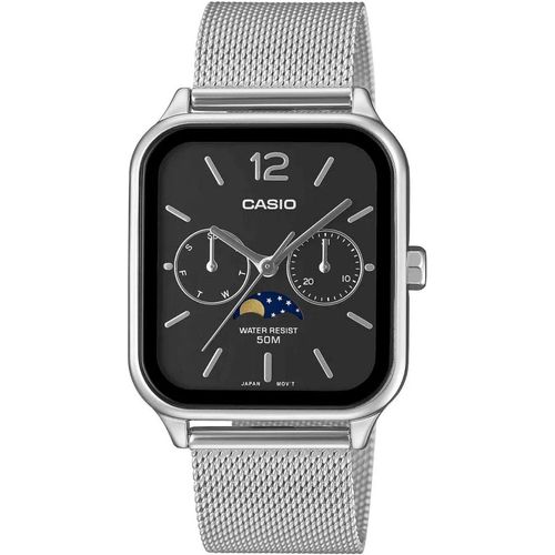 Casio Uhr Herrenuhr Meshband Mondphase MTP-M305M-1AVER