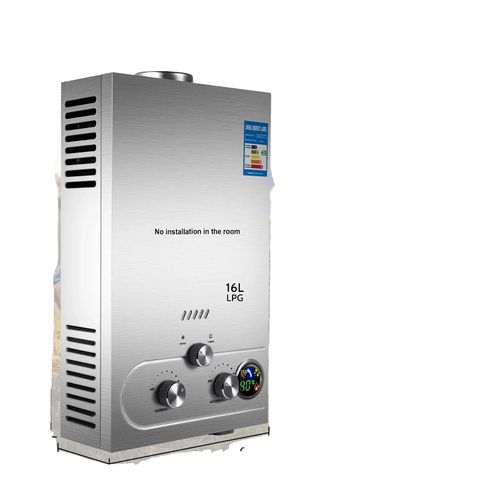 Durchlauferhitzer für Propangas, mehrere Ausgabemöglichkeiten, Edelstahlkonstruktion, 16L 32KW