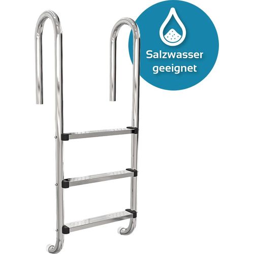Einstiegsleiter Edelstahl V4A | enges Modell | 4 Edelstahlstufen
