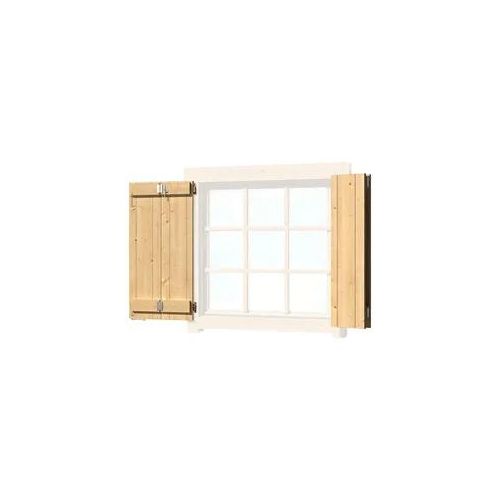 Fensterladen LASITA MAJA, beige (natur), B:54cm H:54cm T:3cm, Massivholz, Fensterläden