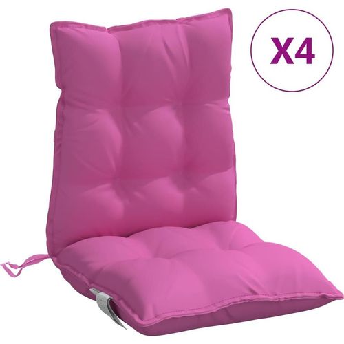 Niedriglehner-Auflagen 4 Stk. Rosa Oxford-Gewebe