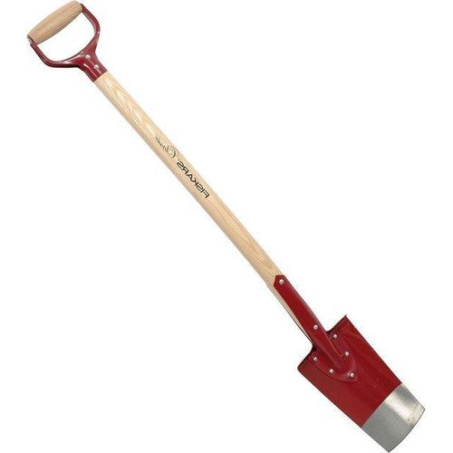 Garten-Schaufelset für Blumenpflanzung und Entwässerung 105 cm Korb aus Eichenholz/Stahl rot