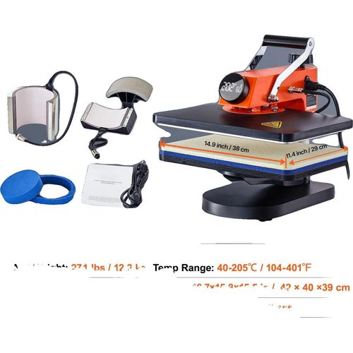 Heißpressmaschine, schnelle Erwärmung, benutzerfreundliches Design, 5 in 1