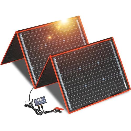 Solarmodul - Faltbar tragbar - Monokristallin - Flexibel - 150 W 18 V - 36 Zellen - CE- & - 54×50×2,5 cm - Digitales Tarnmuster