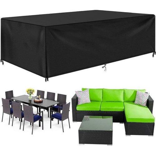 Wasserdichter Gartenhausschutz - Terrassenhausschutz - Gartenmöbel schützen - 420D Oxford Stoff - 305 x 70 x 100 cm - Schwarz