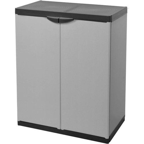 Modulare graue Schrank mit zwei Türen und witterungsbeständigem PVC-Rahmen