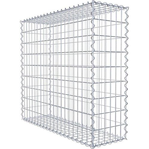 Zink-Aluminium-Tuinwand - 100x90x30 cm - Corrosiebestendig - Silberfarben