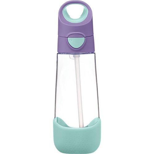 b.box Bottle with Straw fles met rietje Lilac Pop 600 ml