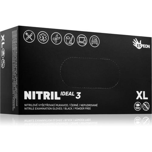 Espeon Nitril Ideal3 Black gants en nitrile non poudrés taille XL 100 pcs