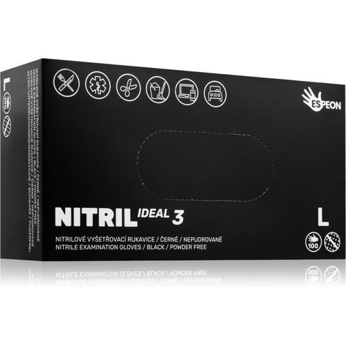 Espeon Nitril Ideal3 Black gants en nitrile non poudrés taille L 100 pcs