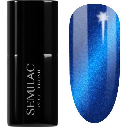 Semilac UV Hybrid Silk Effect Gel Nagellak voor UV/LED Lamp Tint 466 Blue Silk Pyjamas 7 ml