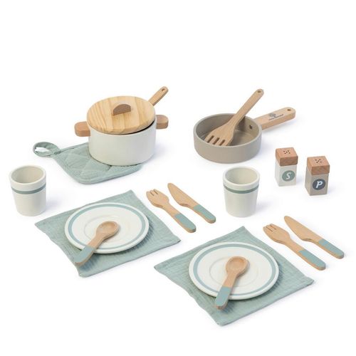 Musterkind Kinderküchenzubehör Aronia, weiß/warmgrau/salbei, Holz, EN 71, CE, FSC 100%, Spielzeug, Kinderspielzeug, Kinderküchen