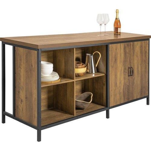 Küchenblock - Moderne Ausstrahlung - Holz/Edelstahl