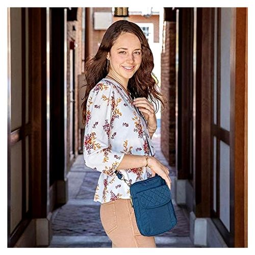 Anti-theft Signature Quilted Slim Pouch Schultertasche für Reisen