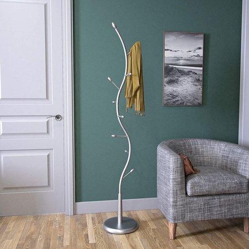 Holzschrank, 181 x 32 x 32 cm, silber