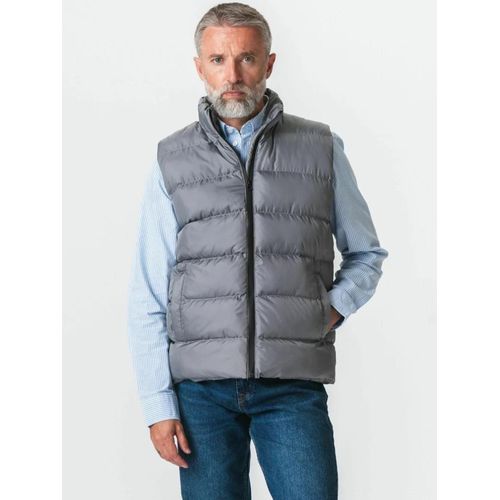 Kurzweste TEESHOPPEN "TEESHOPPEN Vest Puffer Vest", Herren, Gr. L, grau, Obermaterial: 100% Polyester, Westen