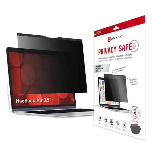DISPLEX Displayschutzfolie "Privacy Safe Blickschutzfilter", schwarz, B:26,5cm H:1,2cm T:40,5mm, Displayfolien, Blickschutzfolie