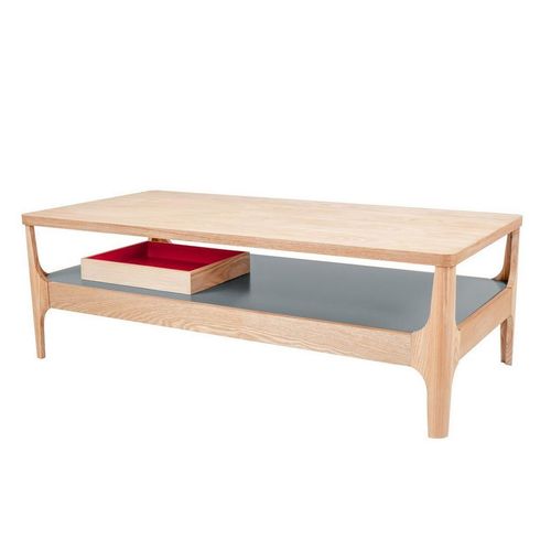Couchtisch Avery I Esche / Grau Holz 120/60/40 cm