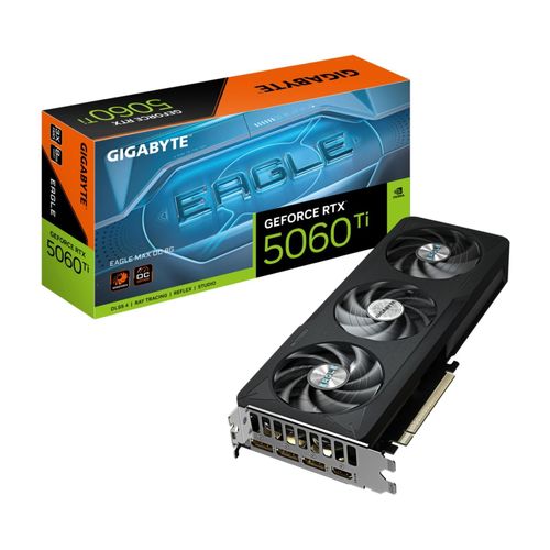 GIGABYTE Grafikkarte "GeForce RTX 5060 Ti EAGLE MAX OC 8G Grafikkarte – 8 GB GDDR7, 128 Bit", ohne farbbezeichnung, Grafikkarten