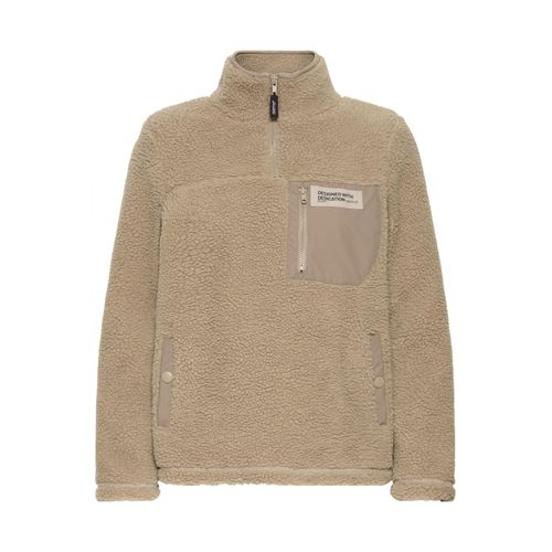 Plüschjacke OXMO "Plüschjacke OXAbby", Damen, Gr. M, beige (dune), Obermaterial: 100% Polyester PES., Jacken