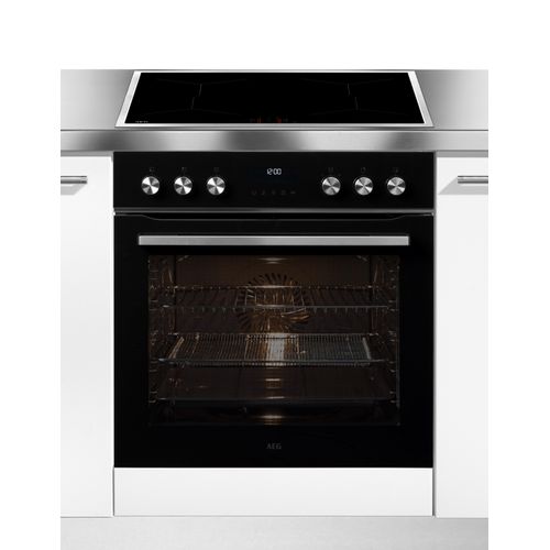 AEG Elektro-Herd-Set "HH24HSPI", Energieeffizienz: A+ (A+++-D), schwarz, Herdsets, AirFry - knusprige Ergebnisse mit wenig oder ohne Öl, Made in Germany