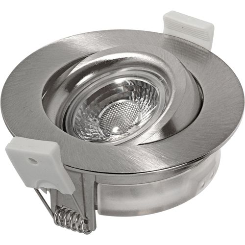 HEITRONIC LED Einbaustrahler "DL6809", grau (nickelfarben), 1, Ø 7,9cm H: 3,4cm, 1 Stk., Leuchten, Einbaulampe, Einbauleuchte, LED-Downlight, schwenk- und dimmbar, LED Einbaustrahler LED Deckeneinbaustrahler