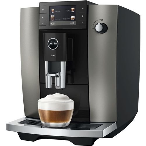 JURA Kaffeevollautomat "E6 (ED)", schwarz inox (ed), B:27cm H:34,8cm T:44,6cm, Kaffeevollautomaten, Kaffeevollautomat