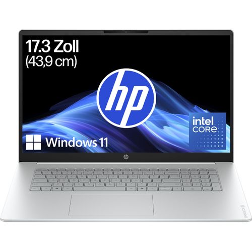 HP Notebook "OmniBook 3 17-dg0055ngx", silber (glacier silber), 8 GB RAM 512 GB SSD, Core 5, Windows 11 Home, Notebooks