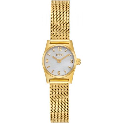 Tous Damen Armbanduhr aus Edelstahl, goldfarben, mit einem eleganten Erscheinungsbild