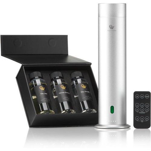 Pip & Wells® Pure One Aroma Diffuser für Ätherische Öle – 3er Pack Wasserloser 120ml Duftöl Diffuser |Aroma Diffuser Kabellos mit Akku & Fernbedienun