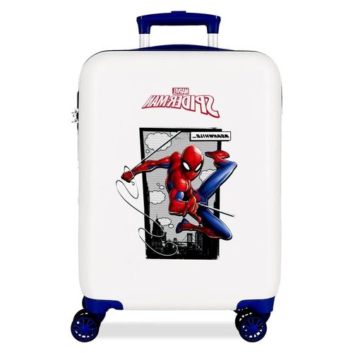 Joumma Spiderman-Action-Kabinenkoffer, weiß, 38 x 55 x 20 cm, starr, 2 kg, 2 kg, 35 l, Handgepäck, weiß, Talla única, Kabinenkoffer