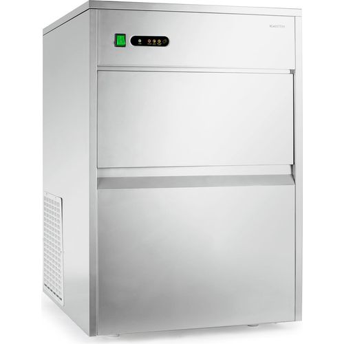 Klarstein Eiswürfelmaschine, Profi Ice Maker, Eiswürfelbereiter für Klare Eiswürfel, Eiswürfelmaschine für Gastro & Zuhause, Leise Eiswürfelmaschine Groß mit Eiswürfelbehälter, 260W, 50kg/Tag, Silber