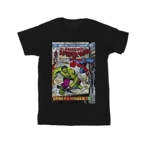 Marvel Heren Spider-Man VS Hulk Cover T-Shirt (Zwart)