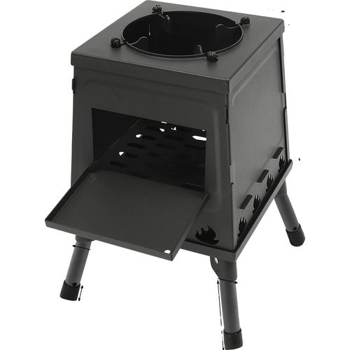 Outdoor-Zeltofen, tragbares Design, umweltfreundliche Brennstoffquelle, schwarz