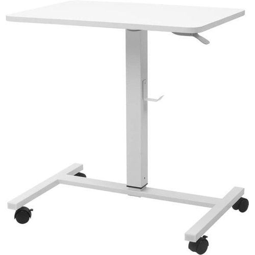 Verstelbare mobiele laptop-tafel met wielen en zijhaak aus Aluminium für vielseitiges Einsatzgebiet