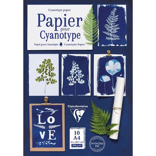 Aquarellpapier für Cyanotypie, 21 x 29,7 cm, 10 Blatt, 300 g/m²