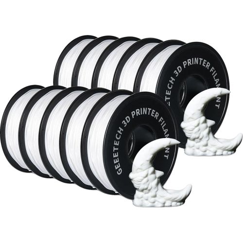 3D-Filament, biologisch abbaubar, seidenähnliche Oberfläche, PLA Weiß 10Kg