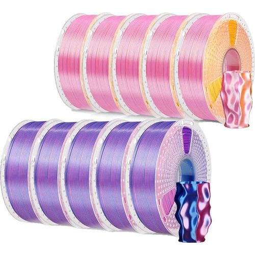 3D-Drucker-Filament, Seiden-PLA-Material, Dual-Farboptionen, PKGD RDBL