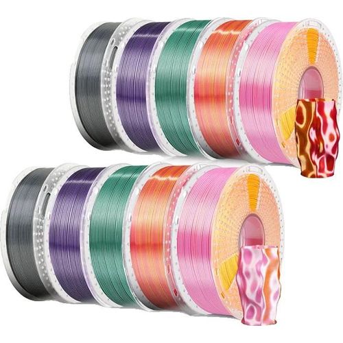 3D-Drucker-Filament, Seiden-PLA-Material, Dual-Farboptionen, KN KP KW RD DL