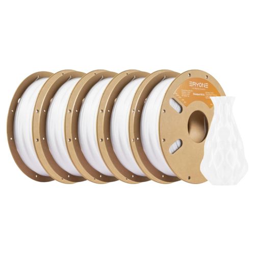 3D-Filament, 1,75 mm Durchmesser, biologisch abbaubares Material, PETG Weiß 5kg