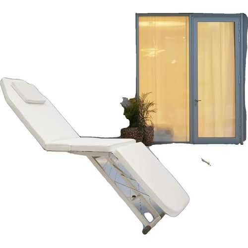 Massage Tisch, Tragbares und Klappbares Design, Verbesserte Komfortmerkmale, WEISS