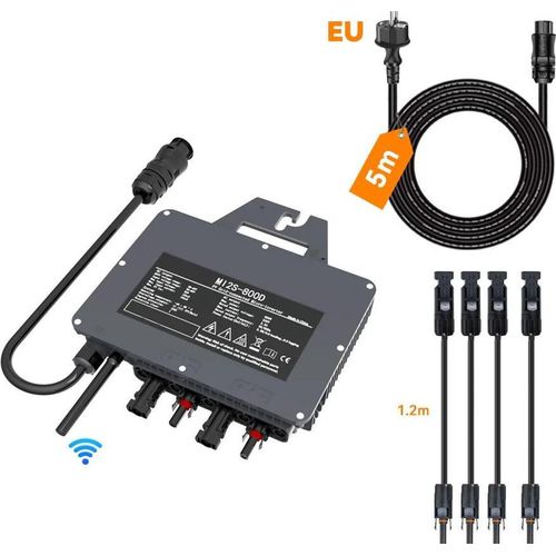 Solar-Netzanschlusswechselrichter, effiziente Energieerzeugung, WLAN-Steuerung, 800W Wechselrichter, 220V AC, 26-60V DC